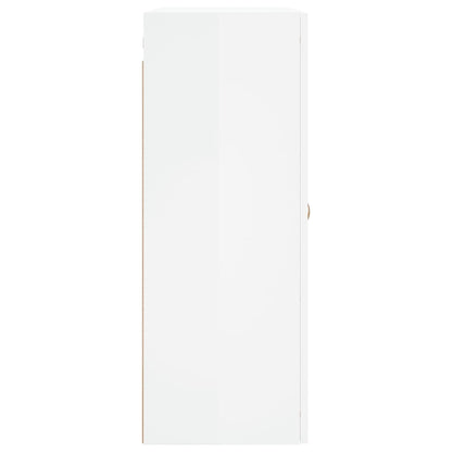 Wandkast 69,5X34X90 Cm Hoogglans Wit