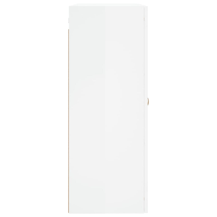 Wandkast 69,5X34X90 Cm Hoogglans Wit