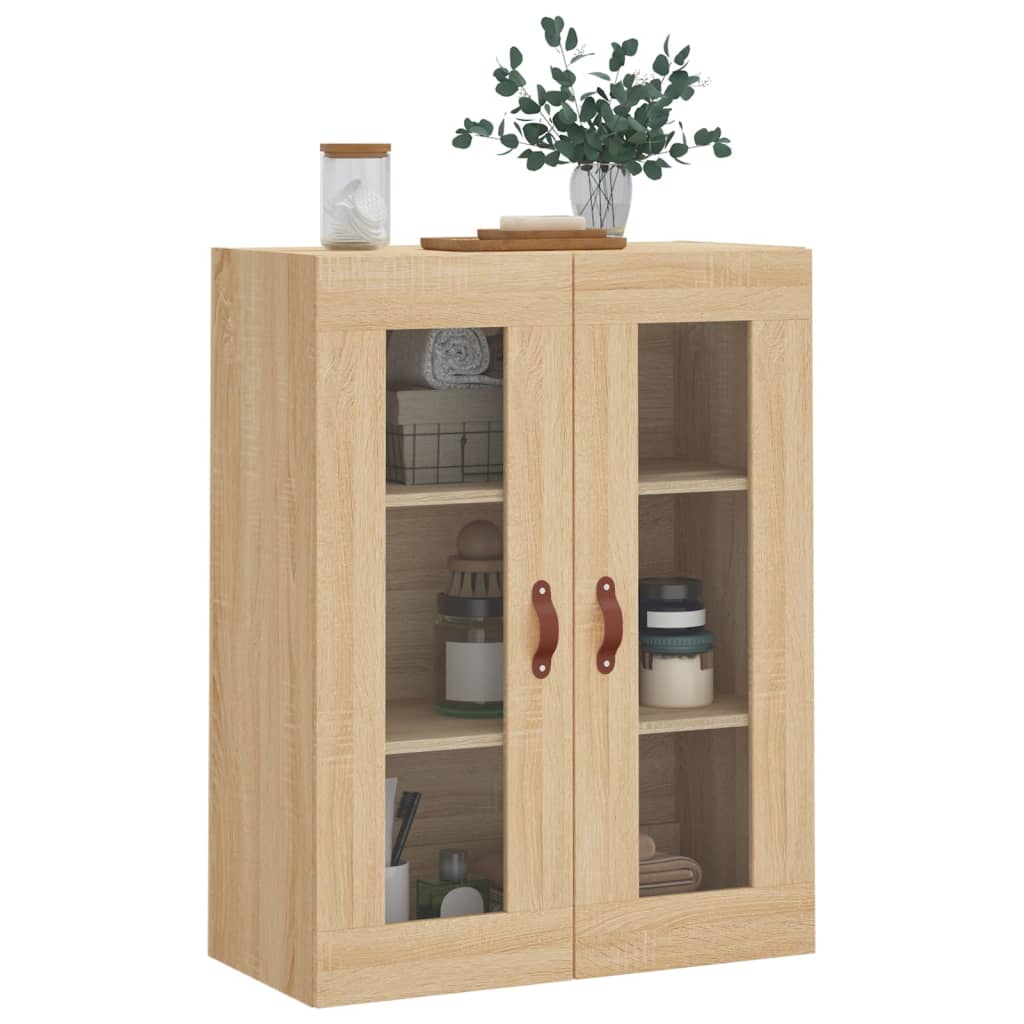 Wandkast 69,5X34X90 Cm Sonoma Eikenkleurig