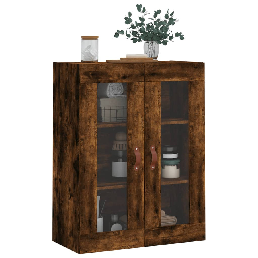 Wandkast 69,5X34X90 Cm Gerookt Eikenkleurig
