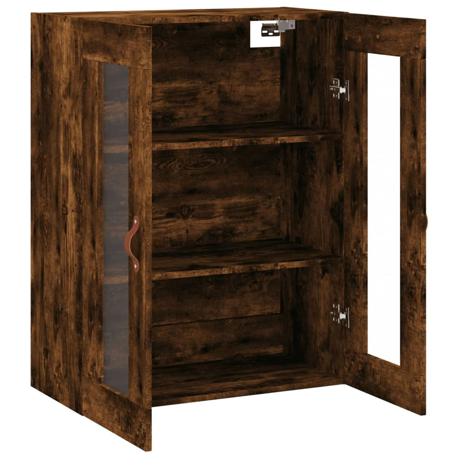 Wandkast 69,5X34X90 Cm Gerookt Eikenkleurig