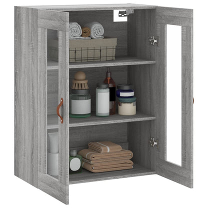 Wandkast 69,5X34X90 Cm Grijs Sonoma Eikenkleurig