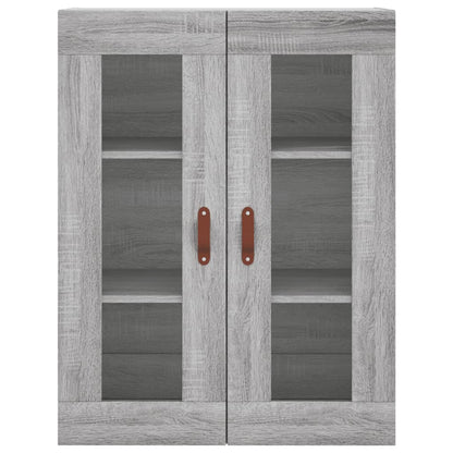 Wandkast 69,5X34X90 Cm Grijs Sonoma Eikenkleurig