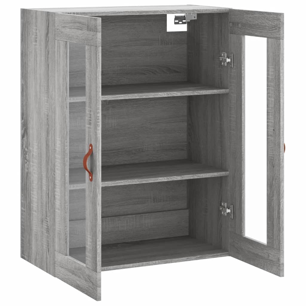 Wandkast 69,5X34X90 Cm Grijs Sonoma Eikenkleurig