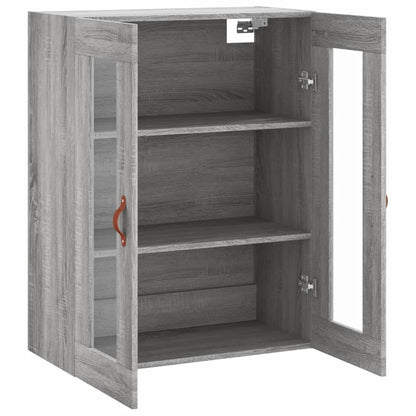 Wandkast 69,5X34X90 Cm Grijs Sonoma Eikenkleurig