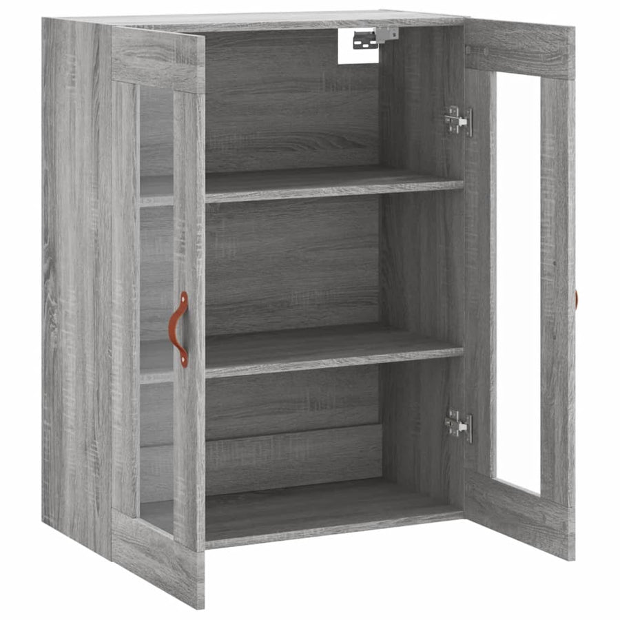 Wandkast 69,5X34X90 Cm Grijs Sonoma Eikenkleurig