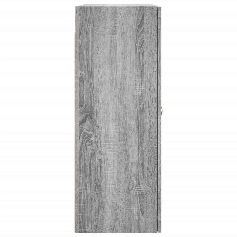 Wandkast 69,5X34X90 Cm Grijs Sonoma Eikenkleurig