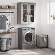 Wandkast 69,5x34x90 cm grijs sonoma eiken