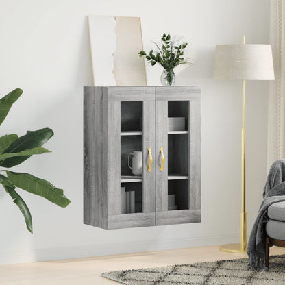 Wandkast 69,5X34X90 Cm Grijs Sonoma Eikenkleurig
