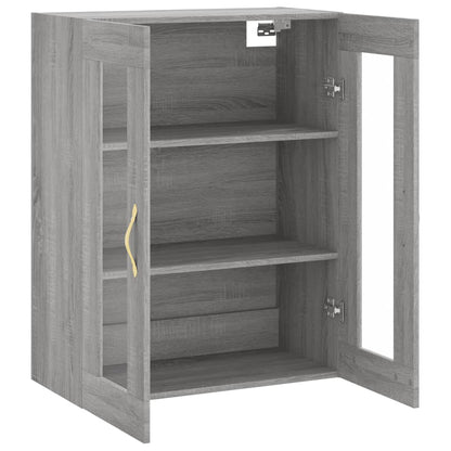 Wandkast 69,5X34X90 Cm Grijs Sonoma Eikenkleurig