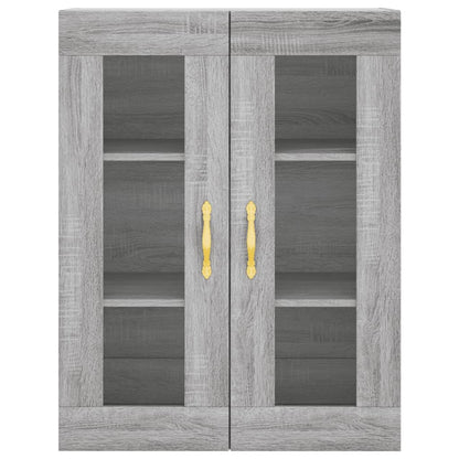 Wandkast 69,5X34X90 Cm Grijs Sonoma Eikenkleurig