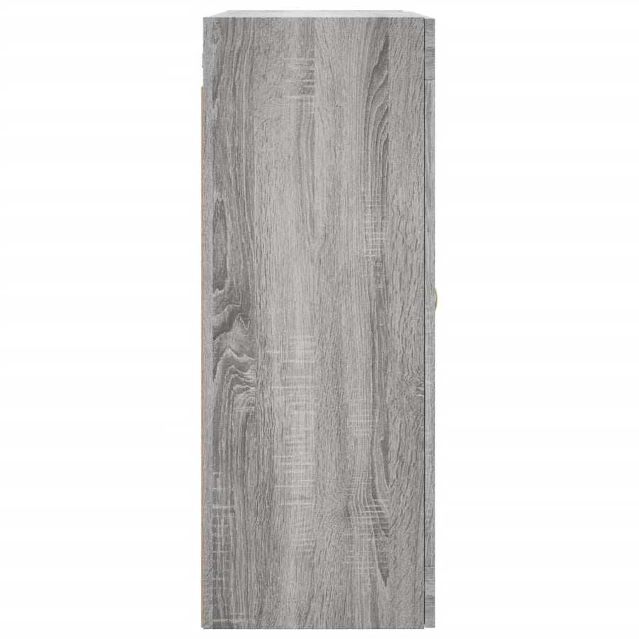 Wandkast 69,5X34X90 Cm Grijs Sonoma Eikenkleurig