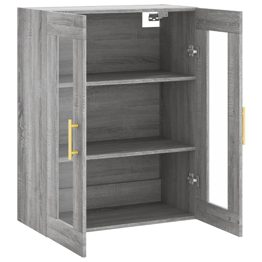 Hangkast 69,5X34X90 Cm Grijs Sonoma Eikenkleurig