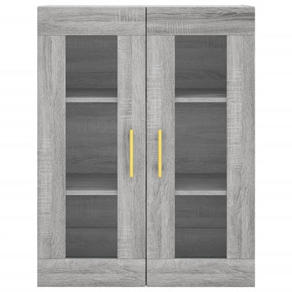 Hangkast 69,5X34X90 Cm Grijs Sonoma Eikenkleurig