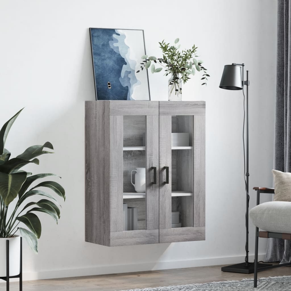 Hangkast 69,5X34X90 Cm Grijs Sonoma Eikenkleurig