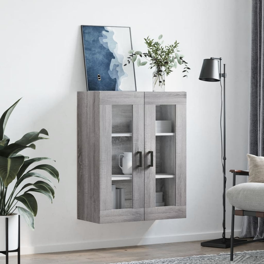 Hangkast 69,5X34X90 Cm Grijs Sonoma Eikenkleurig
