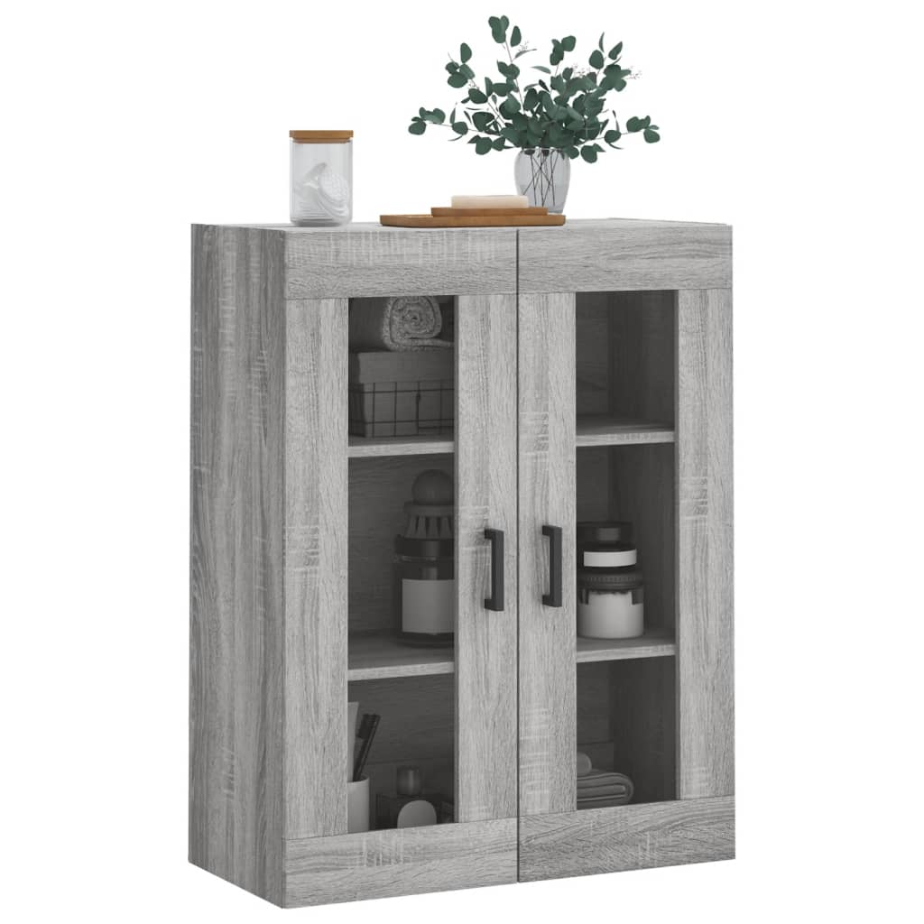 Hangkast 69,5X34X90 Cm Grijs Sonoma Eikenkleurig