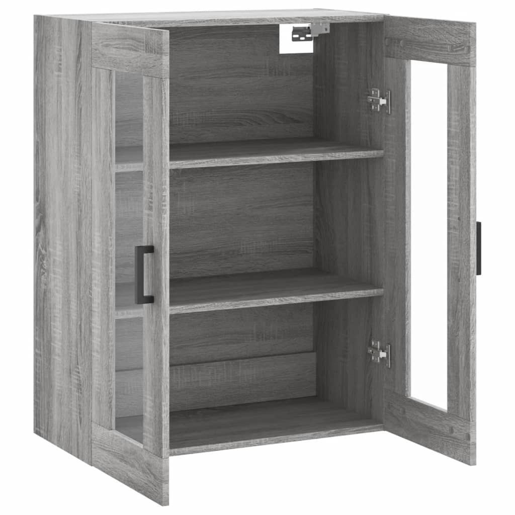Hangkast 69,5X34X90 Cm Grijs Sonoma Eikenkleurig