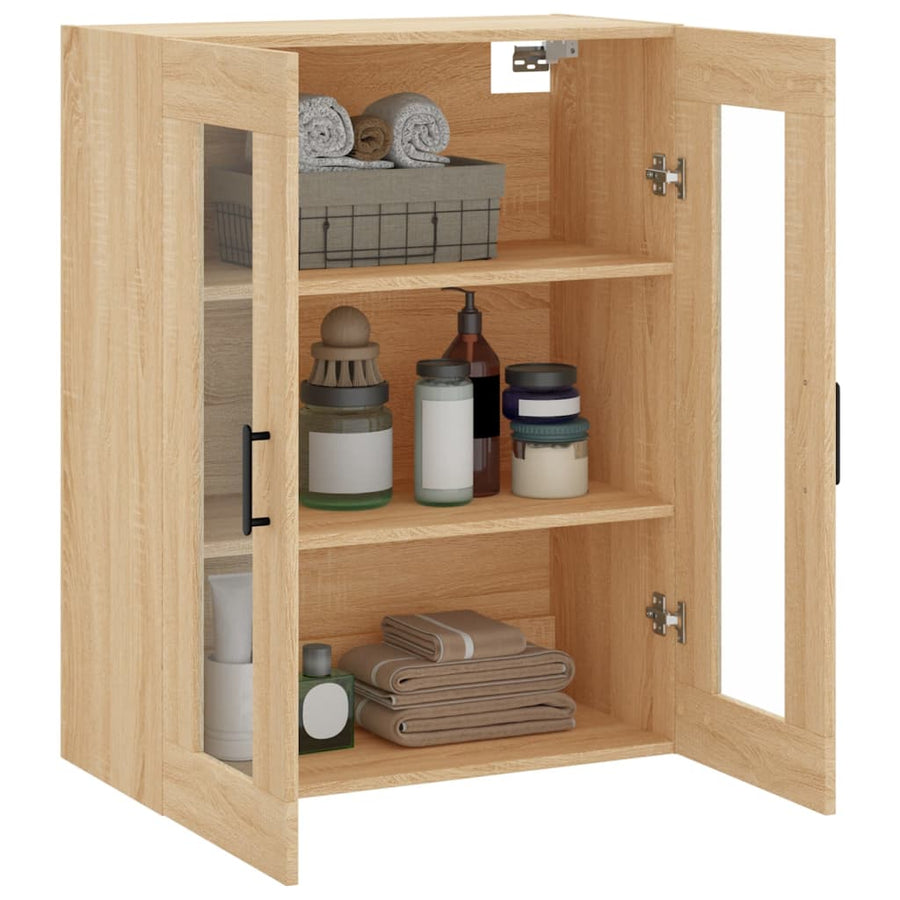 Wandkast 69,5X34X90 Cm Kleurig Sonoma eiken