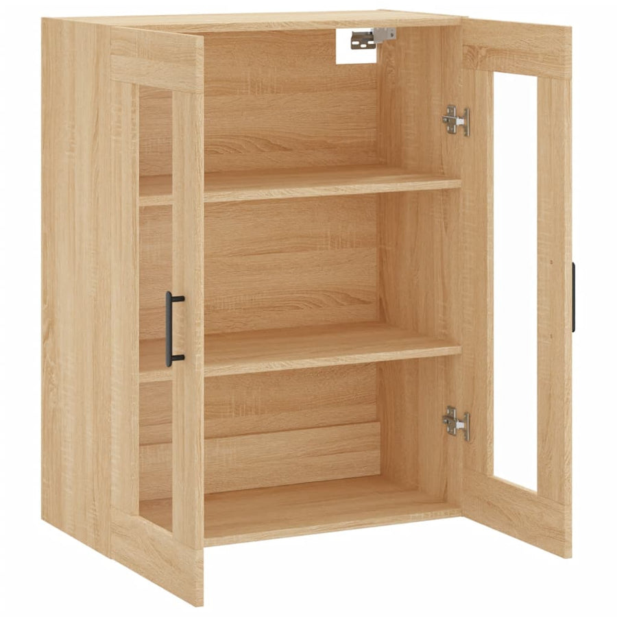 Wandkast 69,5X34X90 Cm Kleurig Sonoma eiken