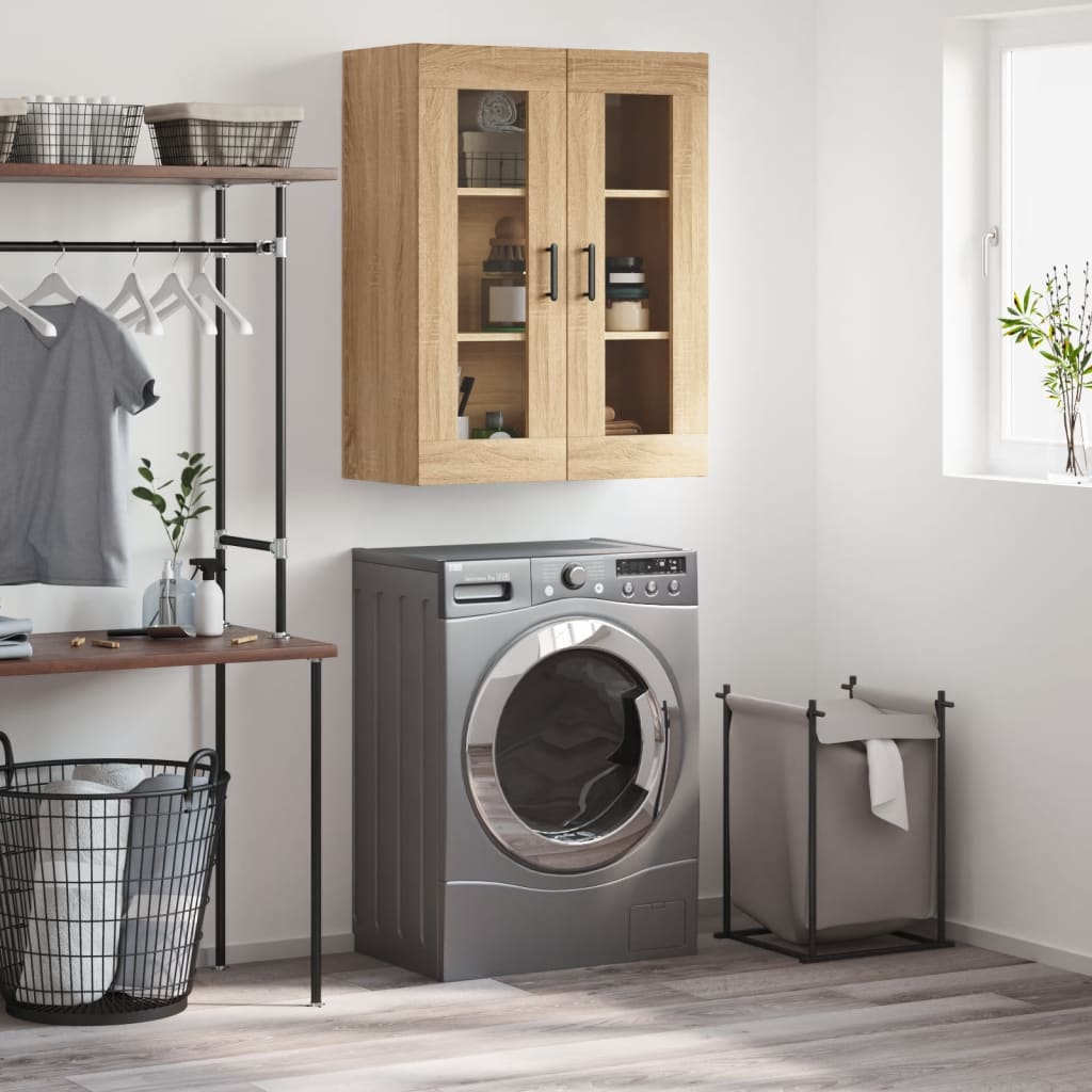 Wandkast 69,5X34X90 Cm Kleurig Sonoma eiken