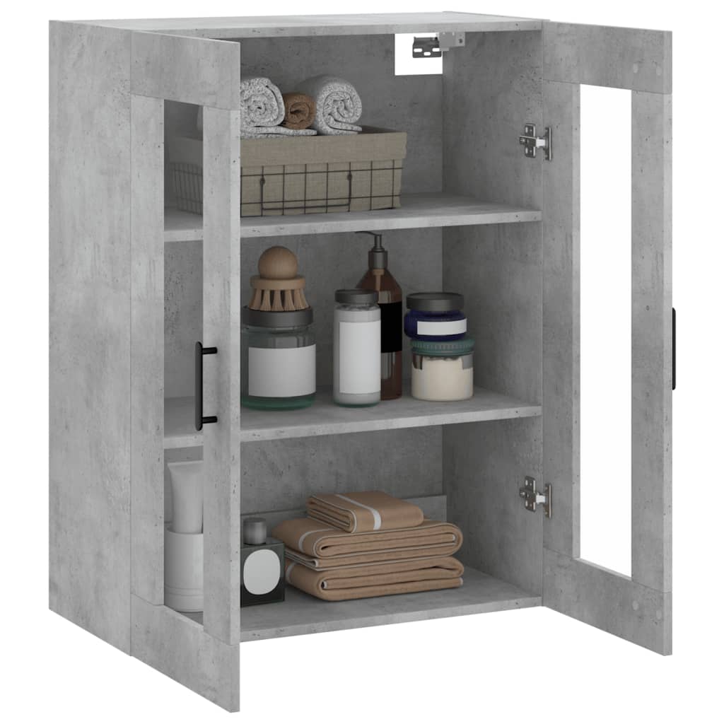 Wandkast 69,5X34X90 Cm Betongrijs