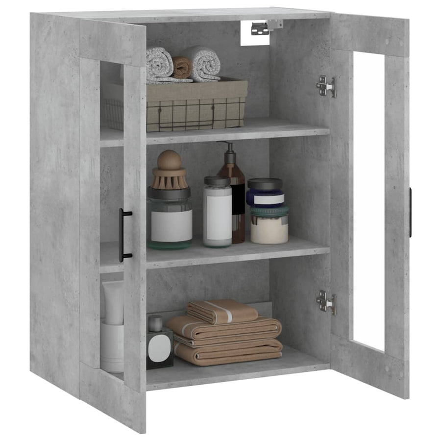 Wandkast 69,5X34X90 Cm Betongrijs