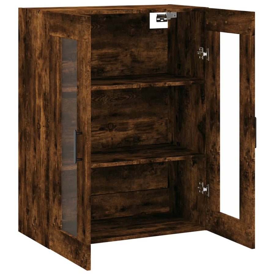 Wandkast 69,5X34X90 Cm Kleurig Gerookt eiken