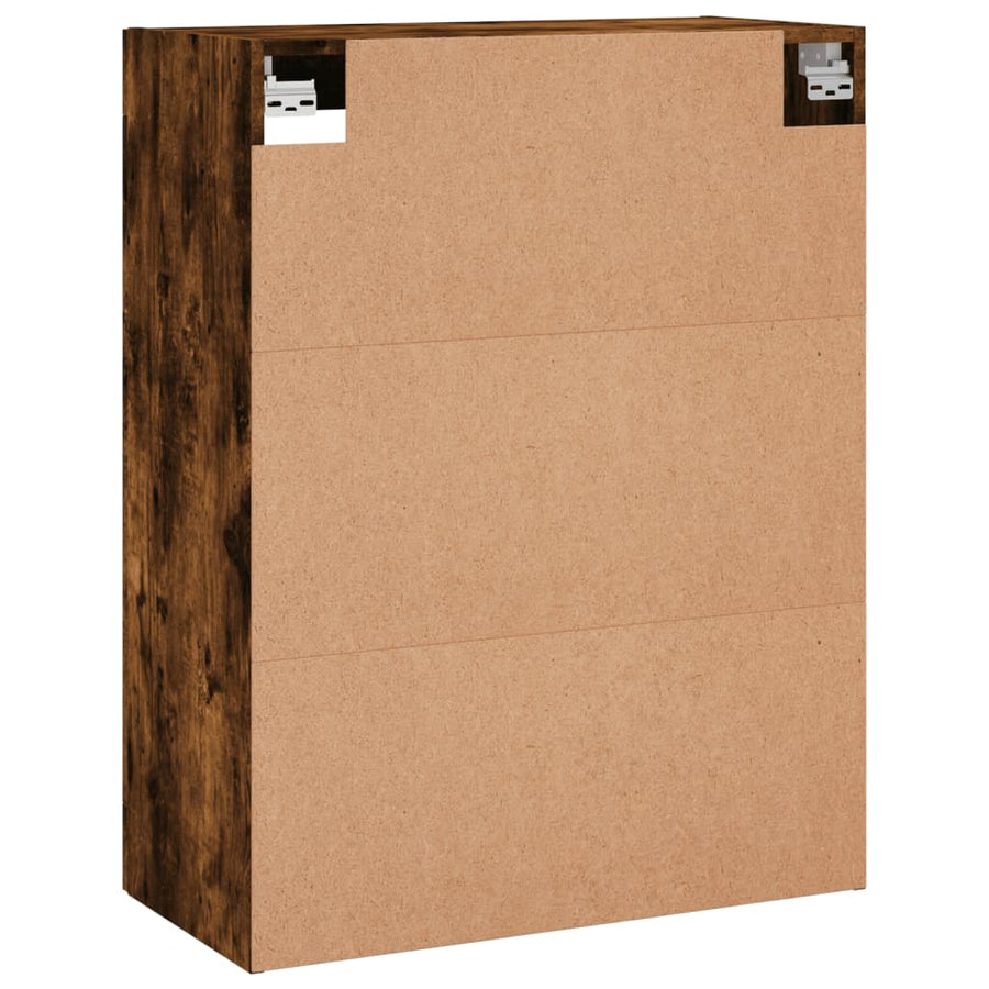 Wandkast 69,5X34X90 Cm Kleurig Gerookt eiken