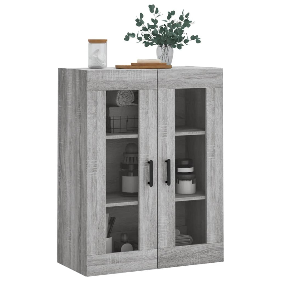 Wandkast 69,5X34X90 Cm Grijs Sonoma Eikenkleurig