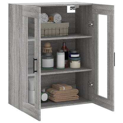 Wandkast 69,5X34X90 Cm Grijs Sonoma Eikenkleurig