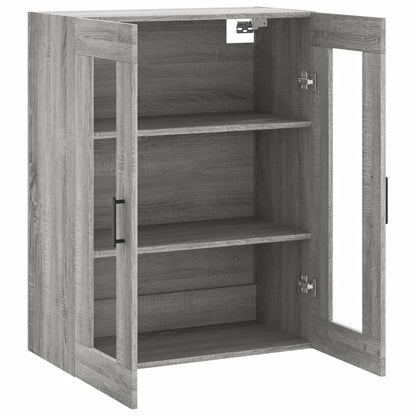 Wandkast 69,5X34X90 Cm Grijs Sonoma Eikenkleurig