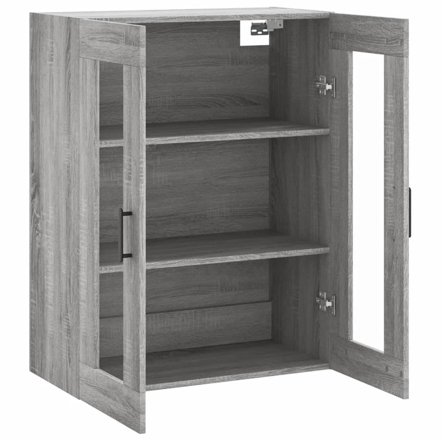 Wandkast 69,5X34X90 Cm Grijs Sonoma Eikenkleurig