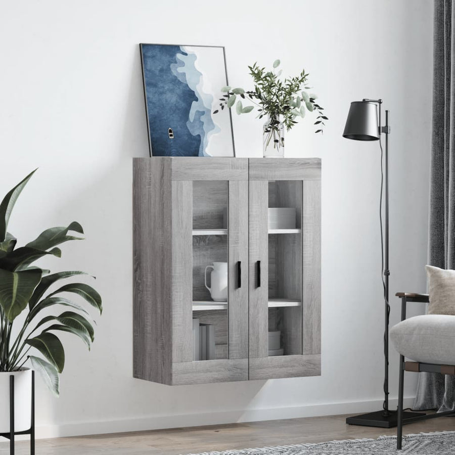 Hangkast 69,5X34X90 Cm Grijs Sonoma Eikenkleurig