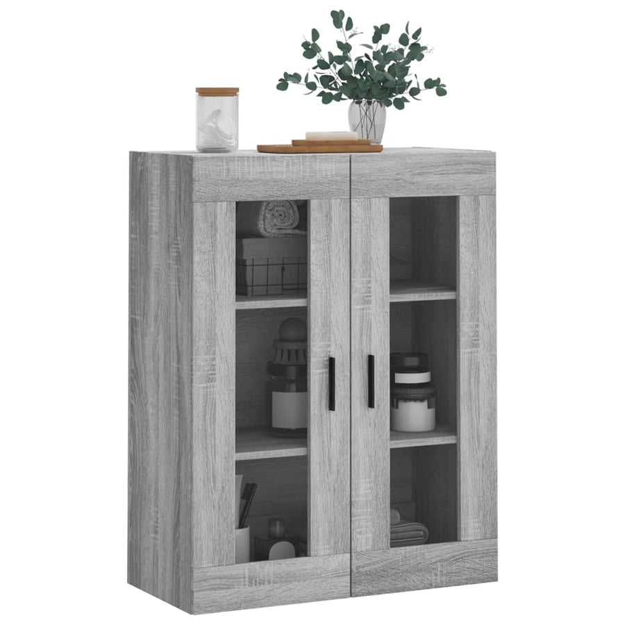 Hangkast 69,5X34X90 Cm Grijs Sonoma Eikenkleurig