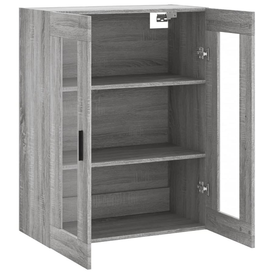 Hangkast 69,5X34X90 Cm Grijs Sonoma Eikenkleurig