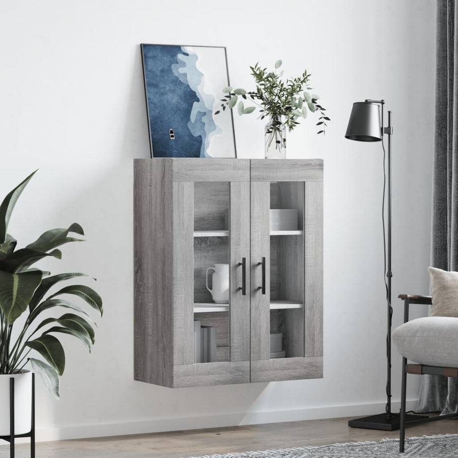 Hangkast 69,5X34X90 Cm Grijs Sonoma Eikenkleurig