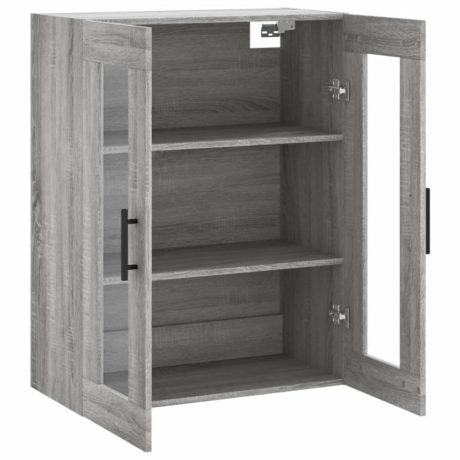 Hangkast 69,5X34X90 Cm Grijs Sonoma Eikenkleurig