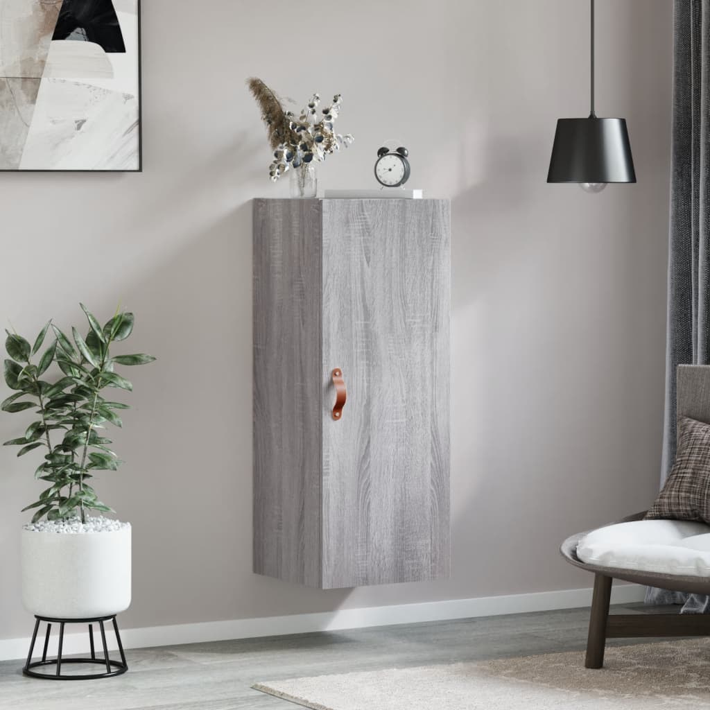 Hangkast 34,5X34X90 Cm Grijs Sonoma Eikenkleurig