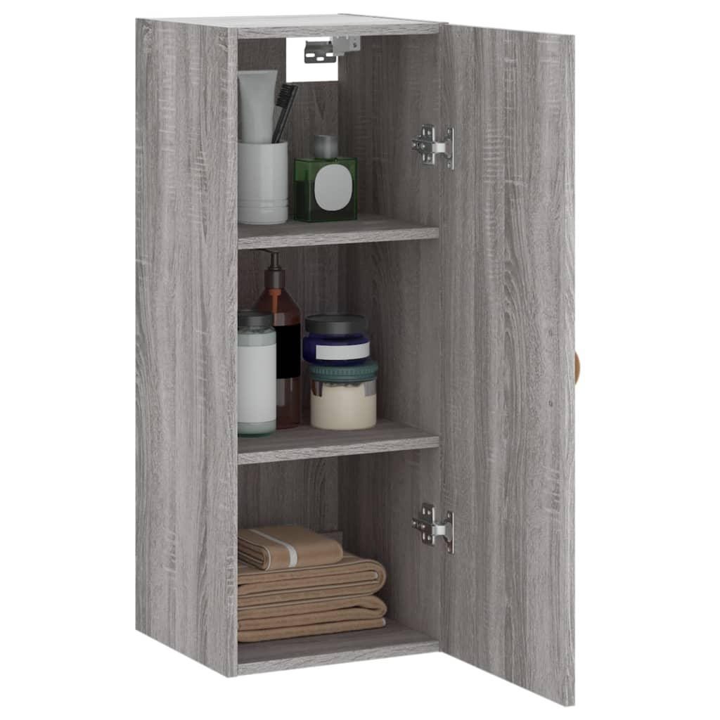 Hangkast 34,5X34X90 Cm Grijs Sonoma Eikenkleurig