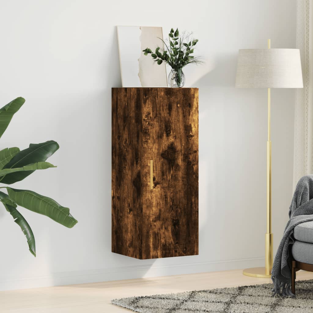 Hangkast 34,5X34X90 Cm Gerookt Eikenkleurig