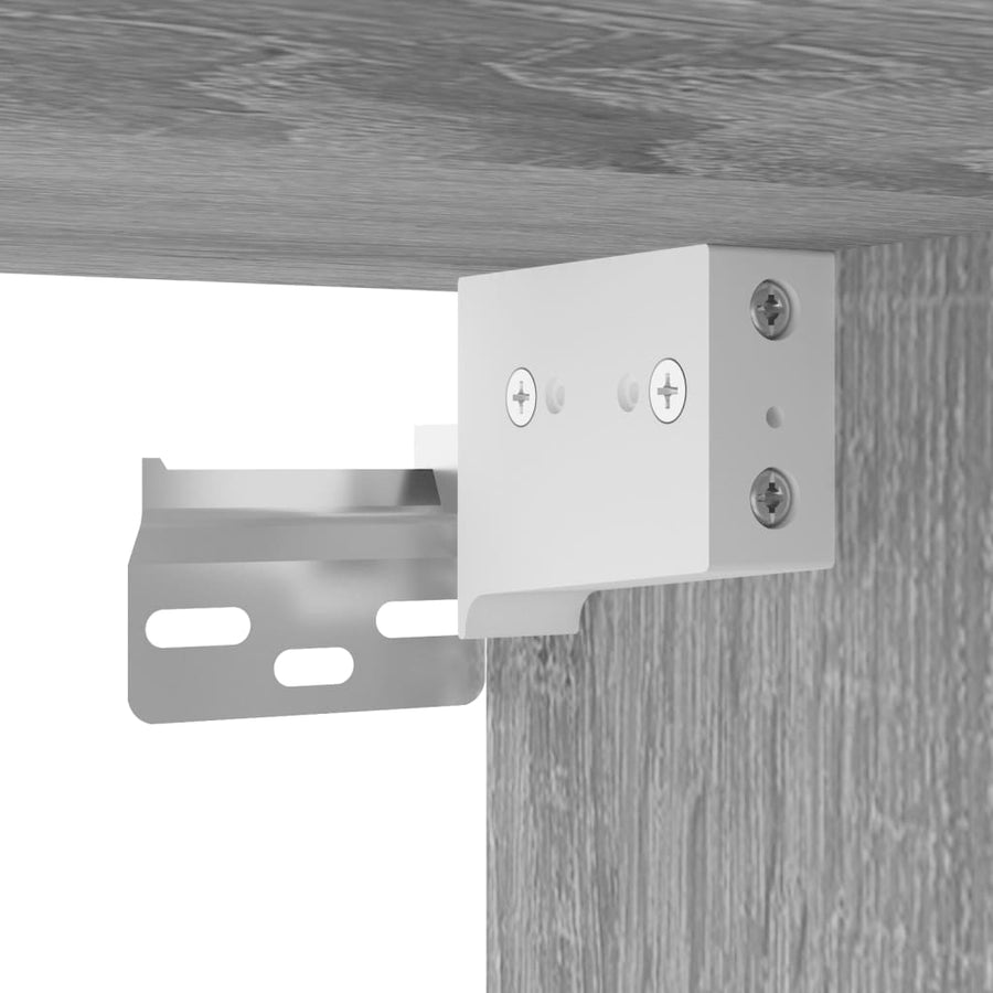 Hangkast 34,5X34X90 Cm Grijs Sonoma Eikenkleurig