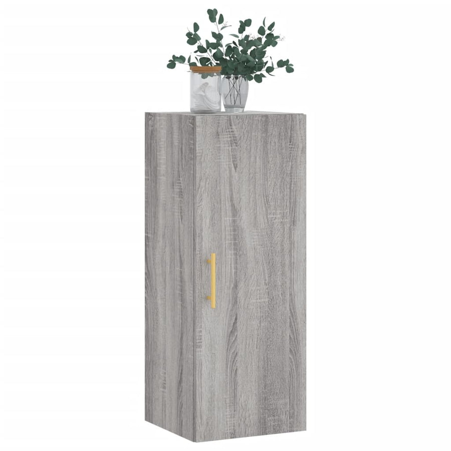 Hangkast 34,5X34X90 Cm Grijs Sonoma Eikenkleurig