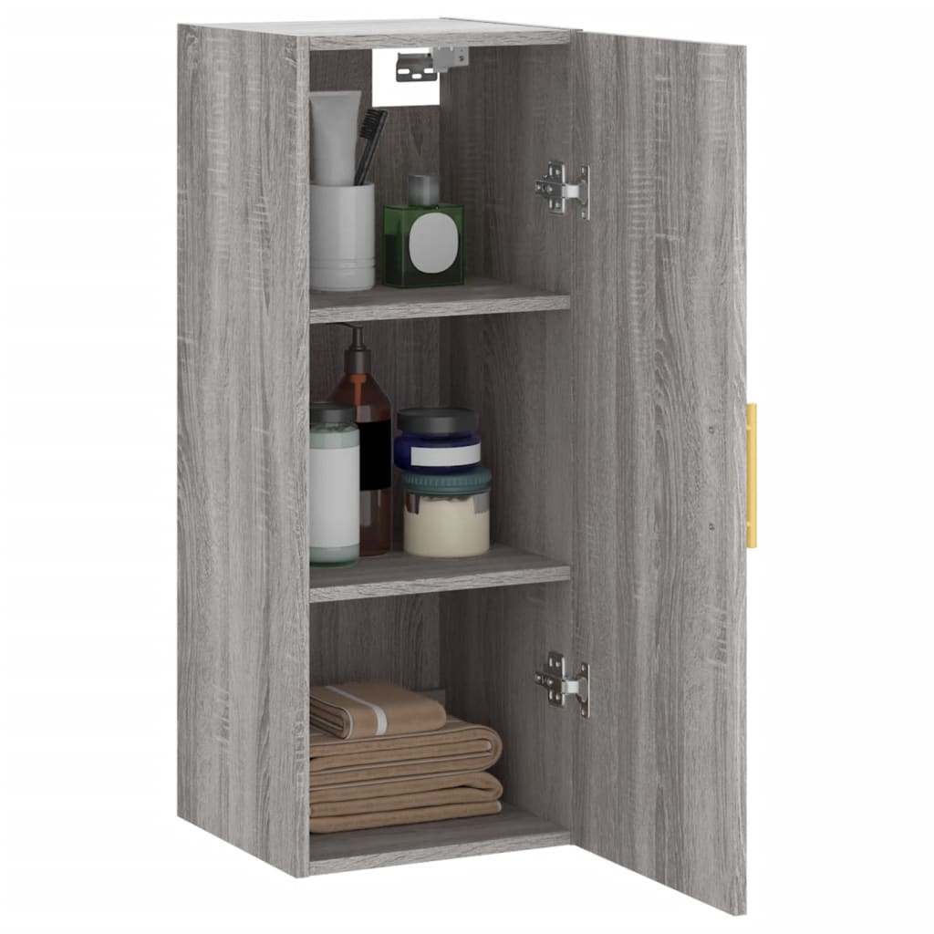 Hangkast 34,5X34X90 Cm Grijs Sonoma Eikenkleurig