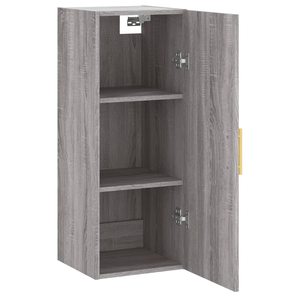Hangkast 34,5X34X90 Cm Grijs Sonoma Eikenkleurig