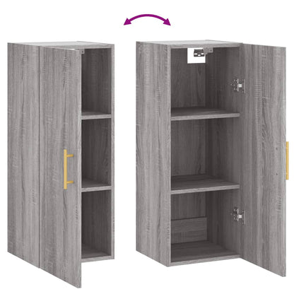 Hangkast 34,5X34X90 Cm Grijs Sonoma Eikenkleurig