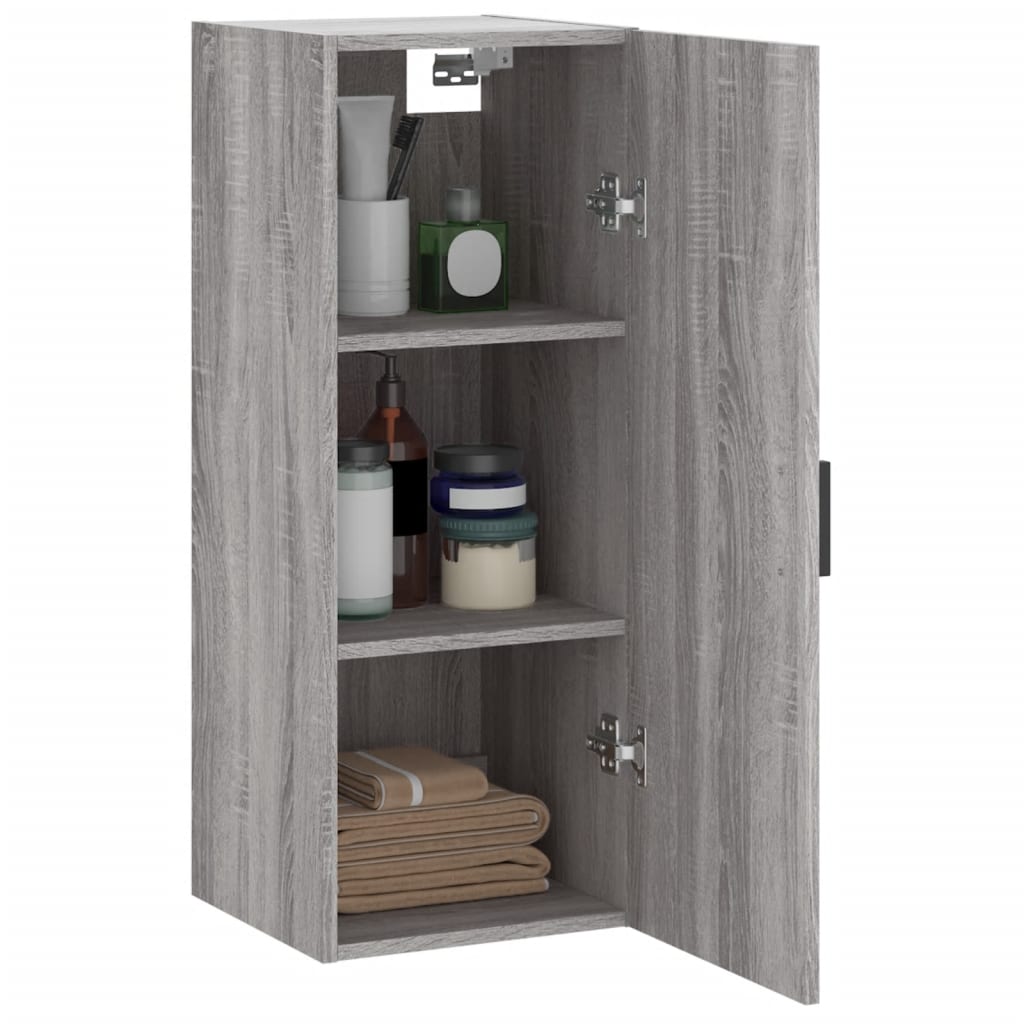 Hangkast 34,5X34X90 Cm Grijs Sonoma Eikenkleurig