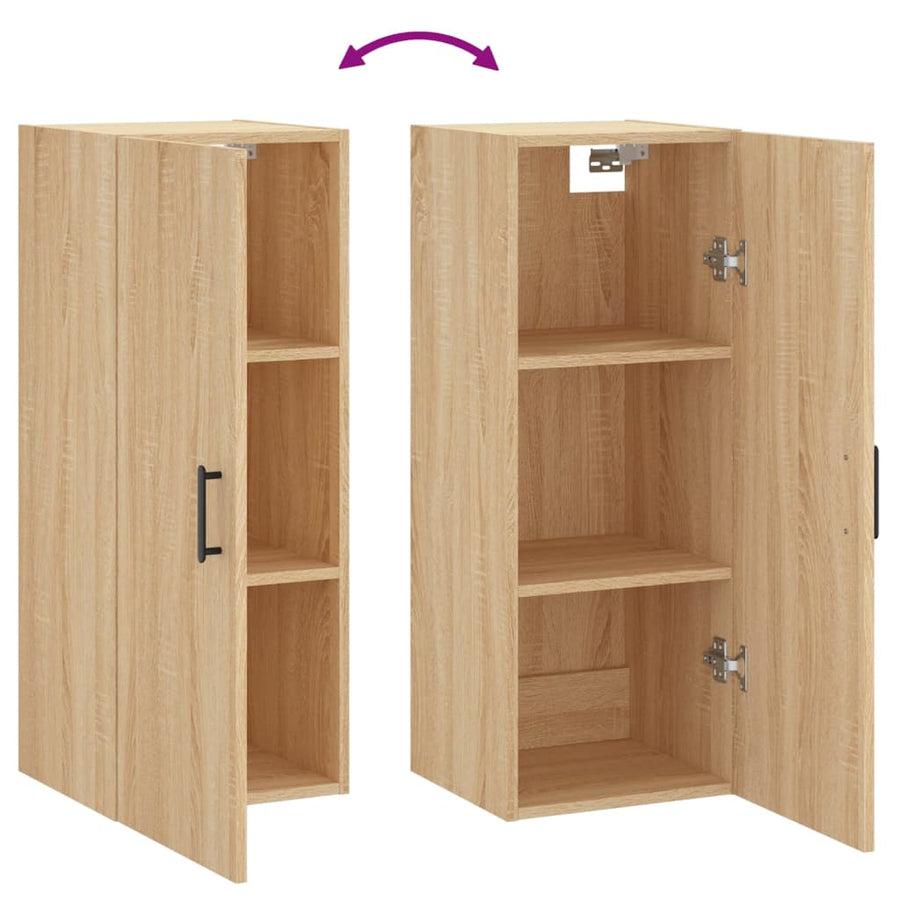Hangkast 34,5X34X90 Cm Kleurig Sonoma eiken