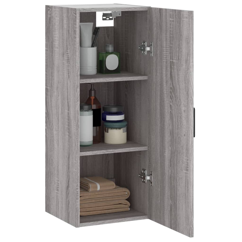 Hangkast 34,5X34X90 Cm Grijs Sonoma Eikenkleurig