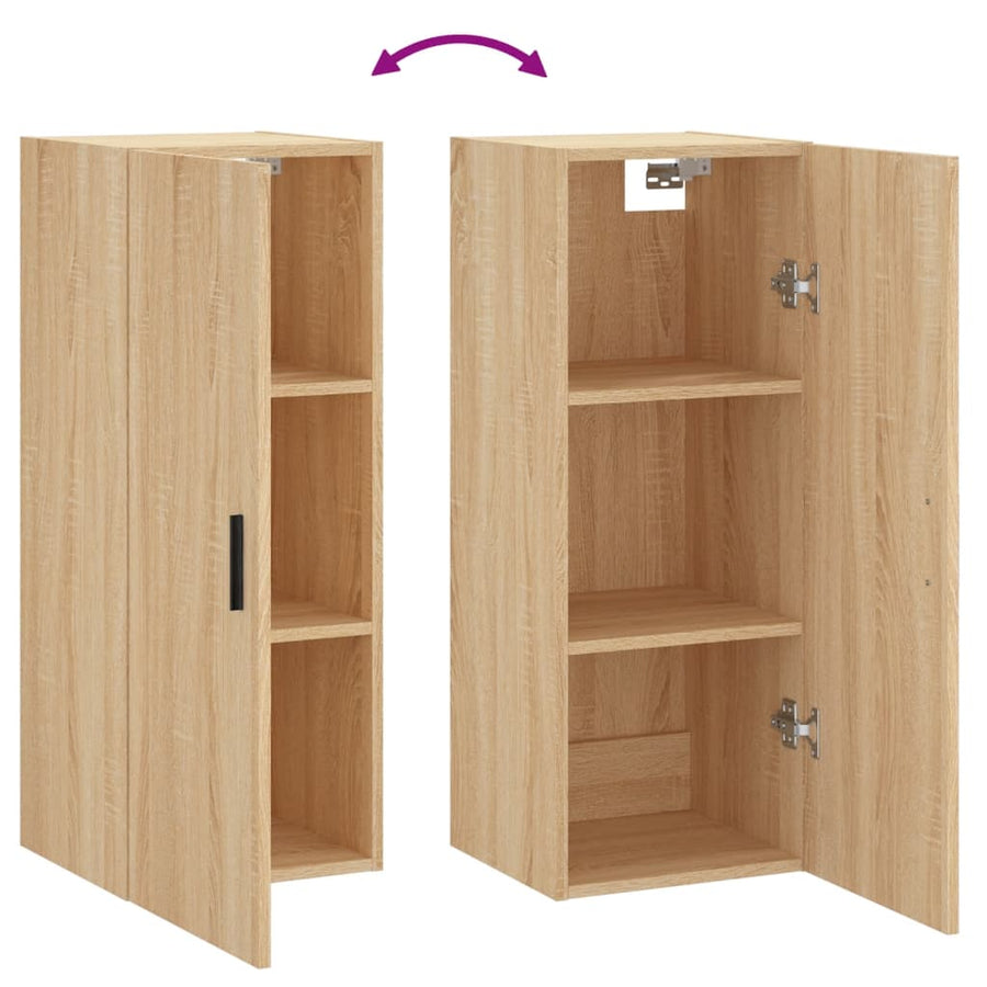 Hangkast 34,5x34x90 cm sonoma eikenkleurig